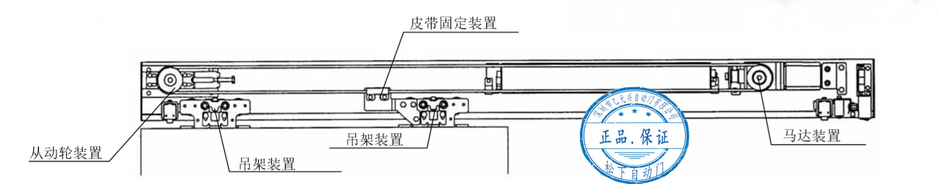 單開自動(dòng)門皮帶安裝結(jié)構(gòu)